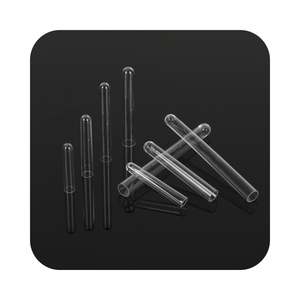 12 × 100 mm flaches oder rundes unterteil durchsichtiges PP-Glas-Prüfrohr Chemie-Labor-Prüfröhrchen - Product Image 1