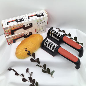 Mini afilador de cuchillos profesional Manual de acero inoxidable de 3 etapas y 4 etapas para cocina hecho con acero de tungsteno - Product Image 6