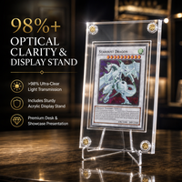 Support de cartes à collectionner sportives en acrylique transparent 35PT avec protection UV et support de présentation, vente en gros