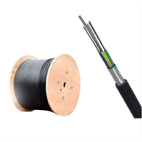 Cable de fibra óptica blindado de acero de muestra gratis fabricado cable de fibra blindado aéreo de comunicación SM GYTS GYTA