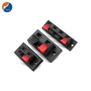 Mini Black 2PIN 4PIN WP Press Push Type Cable Speaker Amplifier Spring Loaded Connecting Connect Terminal Block