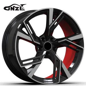 17-24inch Light Weight Forged Wheel Black Rim Whirlwind Style Blades 5 Spoke Car Wheel Rims For Audi