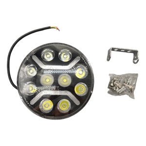 อะไหล่ระบบไฟรถบรรทุกคุณภาพสูง ไฟสปอร์ตไลท์ LED สีเหลืองอำพัน ขนาด 9 นิ้ว รูปทรงกลม 24V A06 สำหรับรถบรรทุกทั่วไป - Product Image 2