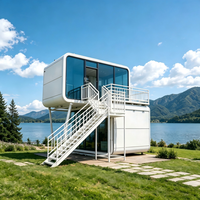 Maison préfabriquée modulaire en conteneur à deux étages, certifiée CE AS4964 SAA, type Apple Cabin, empilable