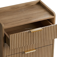 Commode européenne moderne à 4 tiroirs Rangement de meubles en bois de luxe haut de gamme simple et écologique pour le salon et la chambre à coucher