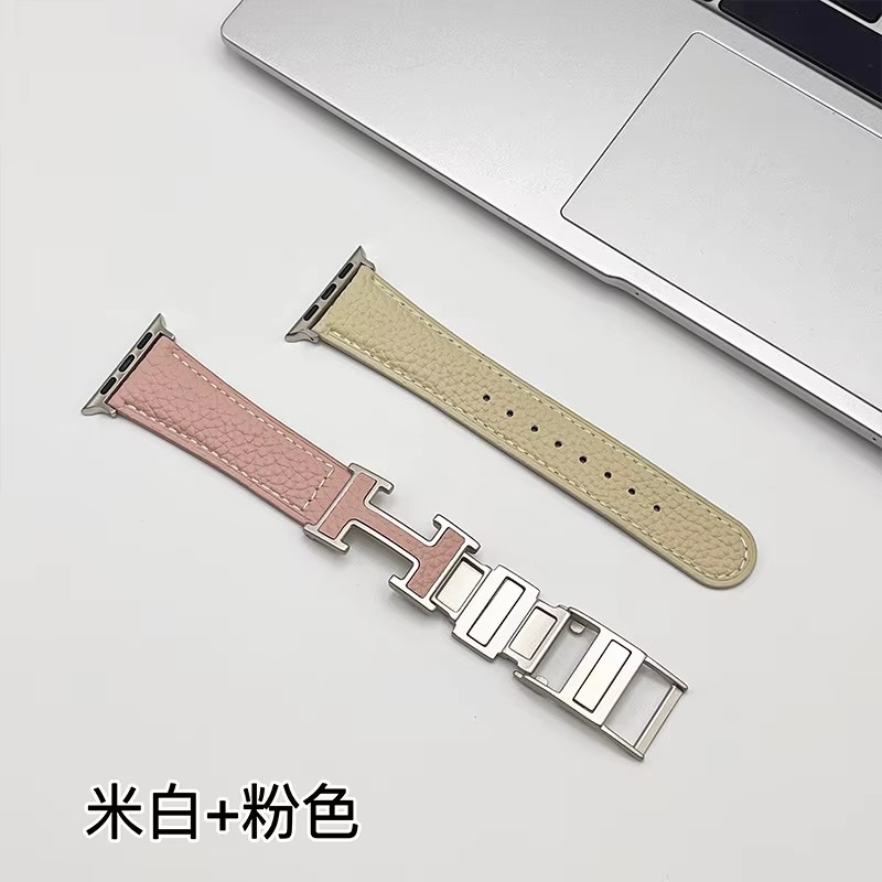 Fibbia H Beige Bianco + rosa