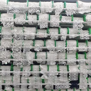 Популярные водорастворимые кружева, отделка, вышивка, лента из молочного шелка, белое гипюровое кружево