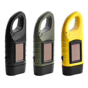 Linterna Solar Recargable con Manivela, Luz LED de Emergencia Portátil para Exteriores con Panel Solar y Puerto USB - Product Image 5