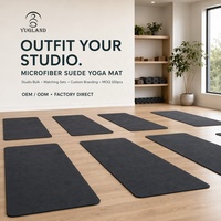 Tapete de Yoga Yugaland Ashtanga Pro de Gamuza, Antidesgarro, Base de Caucho Natural para Gimnasio Profesional