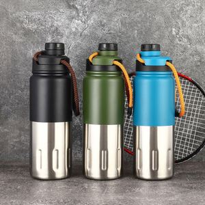 Outdoor Portable 304 Stainless Steel Large Capacity Thermos Cup With Carrying Travel Mountaineering Cup Drinking Water Bottle - Product Image 1