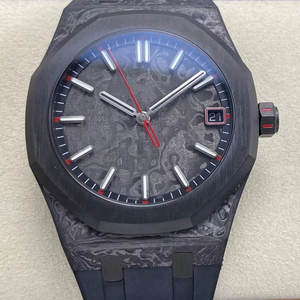 Montre mécanique de luxe de qualité supérieure, étanche, 41 mm, mouvement ETA 4302 de l'usine DIW, 15500 NTPT Carbon VOIDLINE - Product Image 1