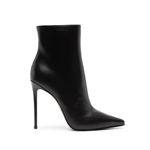 Stivaletti Invernali da Donna alla Moda con Chiusura a Zip, Tacco a Spillo Sottile Color <span class=keywords><strong>Nude</strong></span>, Tacco Termico, Tomaia Sintetica a Tinta Unita, Punta Affusolata - Product Image 5
