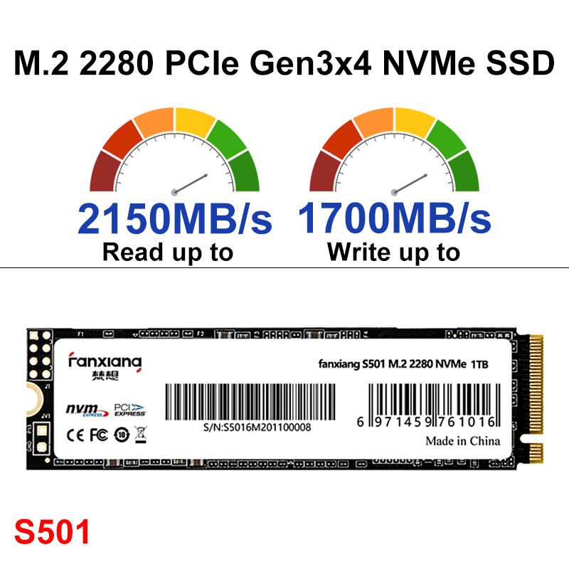 4 S501M.2 2280 PCIe3.0 NVMe SSD