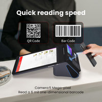 ComPOSxb Google, Terminal Punto de Venta Portátil Android 14 de 8 Pulgadas para Restaurantes, con Bluetooth, NFC, Impresora Térmica de 58 mm, Código QR, SIM 4G