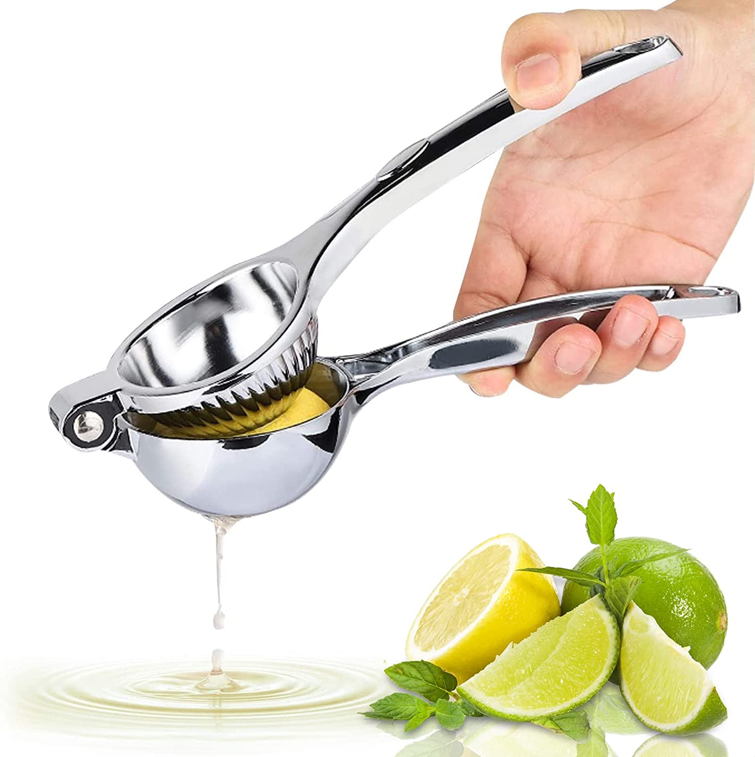 Espremedor de suco de mão de aço inoxidável, imprensa citrino, espremedor, manual de limão