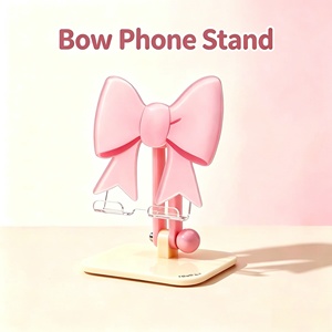 Organizador de Escritorio Universal Plegable Ajustable con Diseño de Lazo Acrílico, Inclinación de 180°, OEM ODM, Logotipo Personalizado, Venta al Por Mayor, Kawaii, para Teléfono Celular - Product Image 1