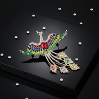 Broche de style chinois Lanhao, motif phénix, accessoire de mode pour vêtements, corsage, danse, cheongsam, écologique