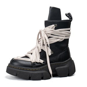 <span class=keywords><strong>Botas</strong></span> de <span class=keywords><strong>Plataforma</strong></span> Alta Personalizadas al por Mayor para Hombre y Mujer, Talla 46, Suela Gruesa, Punta Redonda, Botines Unisex con <span class=keywords><strong>Cordones</strong></span> para Exteriores - Product Image 4