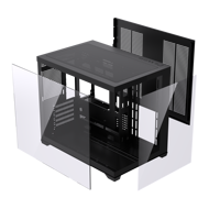 Boîtier PC de style 2026, boîtier d'ordinateur de jeu avec panneau latéral en verre transparent, boîtier de bureau Micro MATX ITX, tour moyenne, châssis de PC gamer