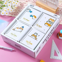 Carnet à spirale A7 minimaliste avec motif chat et dorure à chaud, 80 feuilles, 80 g/m², papeterie esthétique pour étudiants