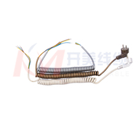 Câble d'alimentation à conducteur en cuivre personnalisé, isolé en PVC, gaine PUR, fiches européennes, trois conducteurs, insertion directe, spirale KaiMei