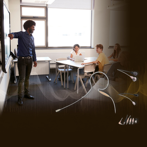 Ensemble d'enregistrement de microphone dynamique sans fil de qualité supérieure pour conférence avec système audio à micro-cravate et accessoires professionnels 20Hz-20KHz - Product Image 5