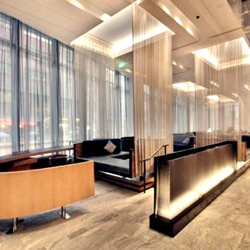Exterior woven metal panels