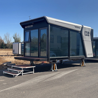 Maison conteneur modulaire préfabriquée sur mesure en panneaux sandwich, design capsule de luxe pour appartement extérieur