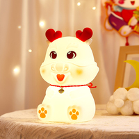 Lampe de nuit créative en silicone Dragon, à intensité variable, avec capteur tactile, chargement USB, lumière blanche chaude, décoration de chevet pour chambre d'enfant