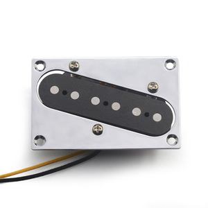 Pastilla de puente estilo TL con marco independiente de <span class=keywords><strong>metal</strong></span> 77x50mm, marco dividido, negro, dorado, plateado, para bajo eléctrico, bobina simple - Product Image 5