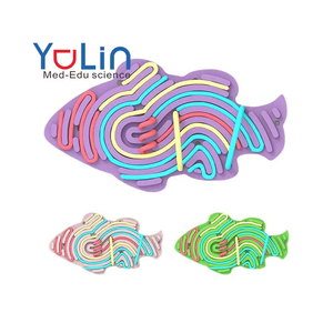 Gioco Sensoriale Educativo a Forma di Pesce, Giocattolo Antistress in Silicone per lo Sviluppo Intellettuale dei <span class=keywords><strong>Bambini</strong></span>, per Scuola e Casa - Product Image 1