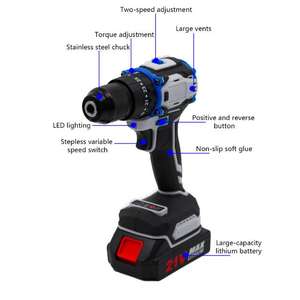 Perceuse <span class=keywords><strong>sans</strong></span> <span class=keywords><strong>fil</strong></span> LARIX 21V avec plusieurs outils électriques <span class=keywords><strong>sans</strong></span> <span class=keywords><strong>fil</strong></span>, perceuse à percussion électrique, ensemble de perceuses, chargeur de batterie au lithium - Product Image 5