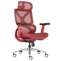 Chaise de bureau ergonomique en maille avec appui-tête 4D rotatif multi-directionnel, coussin de siège réglable en profondeur, idéale pour la maison et le bureau, design exquis