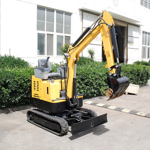 Mini-excavatrice sur chenilles, jaune, 17 tonnes, pour le nettoyage des chantiers et les travaux de terrassement - Product Image 1