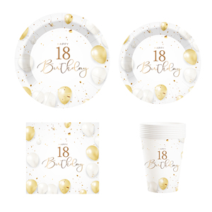 DAMAI - Juego de Vajilla para Fiesta de 18 Años, Artículos para Fiesta de Cumpleaños de Chicas, Decoración para Celebrar 18 Años, para 8 Personas - Product Image 3