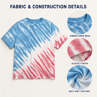 Kaos Tie Dye Diagonal untuk Merek Pakaian Unisex 100% Katun Grosir OEM ODM Produsen Pakaian Label Pribadi