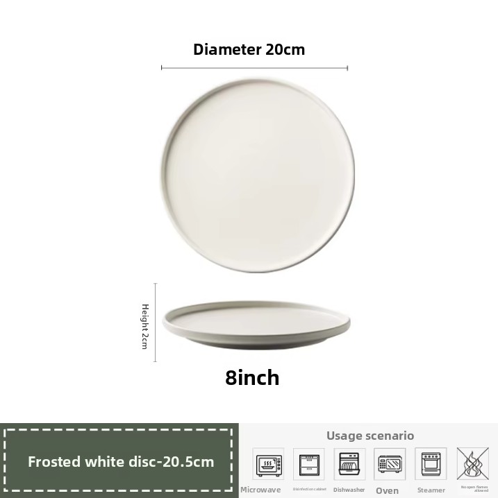 Matte white disc-20.5cm