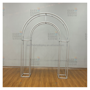Arch <strong>Backdrop</strong> Party Welcome Door Display <strong>Stand</strong> Aluminum Alloy <strong>Stand</strong> <strong>with</strong> Tension Fabric <strong>Backdrop</strong> Cover for Party Wedding Event - Product Image 4