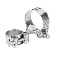 Collier de serrage robuste en acier inoxydable 304 à boulon unique, réglable, pour tuyaux et échappements