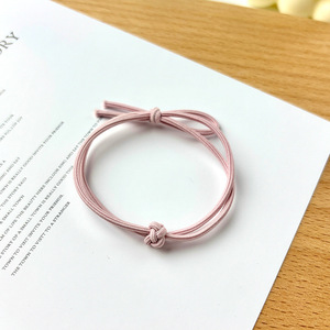 Élastique à cheveux simple en nylon avec nœud, pour femmes, usage quotidien, style minimaliste coloré - Product Image 2