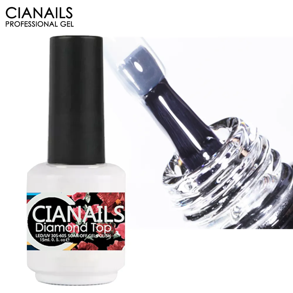 CIANAILS 2021 Customized Logo Base Coat Nail Polish Product Diamond Top Coat Gel Nail Polish Custom Nail Polish Oem Gel