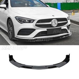 Diffuseur de pare-chocs avant de voiture, spoiler noir brillant, pièce de modification pour Mercedes Benz Classe CLA W118 21-23, accessoires de voiture - Product Image 2