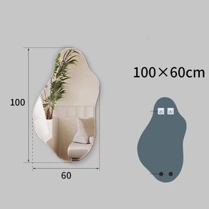 Espejo de Baño Decorativo Asimétrico con Retroiluminación LED Inteligente, Antivaho, de Tamaño Personalizado, Estilo Art Deco, de Lujo, <span class=keywords><strong>ECOLIVING</strong></span>, Venta al Por Mayor - Product Image 5