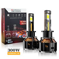 Faro Delantero LED para Automóvil, 300 W, 60000 lm, H1, H13, H15, 12 V, Luces para Automóvil, 9005, Focos H11, Luces H7, Faros H4, Bombilla LED para Automóvil