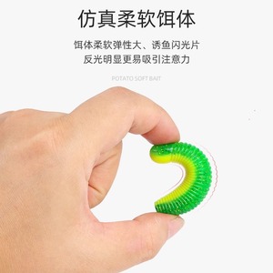 Soft Plastic Worm Lure Kit 3cm 4cm 5cm 6cm High Elastic Pvc Freshwater Fishing Lure Bottom Baits Lead Free Slow Sinking - Product Image 3