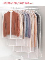 Peva Top Transparent vêtements suspendus robe vêtements costume manteau housse anti-poussière sac de rangement à domicile pochette garde-robe vêtements suspendus