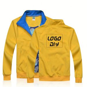 Veste tendance bicolore à col montant pour homme, grande taille, en mélange coton-laine, épaisse, avec fermeture éclair - Product Image 2