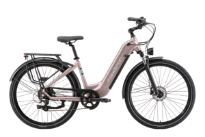 Vélo de ville électrique 700C*50C avec cadre en alliage d'aluminium, batterie au lithium, moteur à moyeu arrière 7 vitesses et frein à disque – Entrepôt UE - Product Image 2
