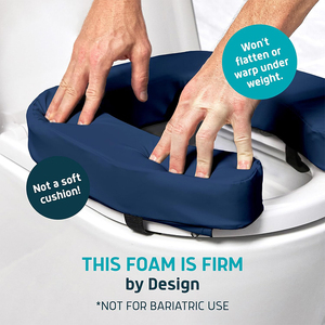 Cojín de asiento de inodoro SUREWALHOME, cojín portátil para sentarse, espuma de alta densidad para una mayor comodidad, elevación, cojín de fácil limpieza - Product Image 6