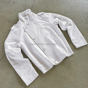 Chaquetas de Tweed de Alta Calidad con Diseño de Botones, Fabricante de Ropa, Logotipo Personalizado, Ropa Casual, Chaqueta de Tweed Corta con Cuello Alto - Product Image 1